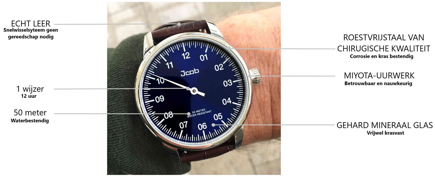 Jcob Horloges uitgelegd - EinzeigerUhr - Slow watches