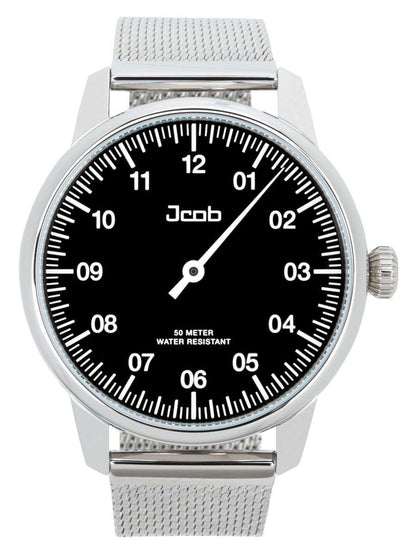 Jcob Einzeiger JCW002-SS01 zwart herenhorloge