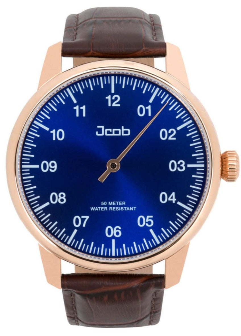Jcob Einzeiger JCW004-LR01 roségoud/blauw heren horloge